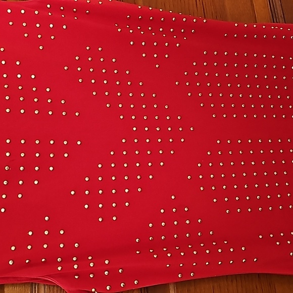 NWOT Calvin Klein Womans Size 2 stunning Red dress with embellishments. - Picture 5 of 8